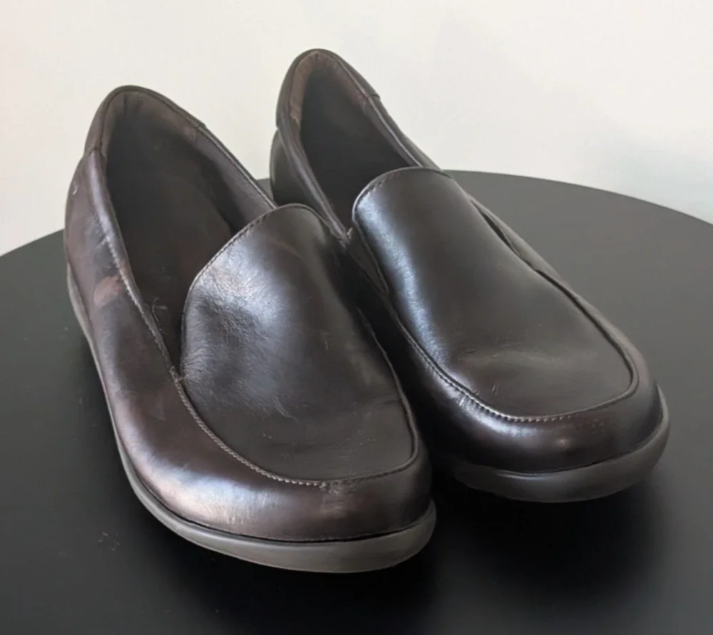 Womens/Ladies Brown Rockport Leather Upper Shoes 7W Used